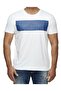 Baskili Beyaz T-shirt
