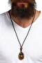 Orange Dejavu Aztec Metztli Totem Natural Necklace - 3