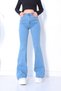 Noa Flare Flared Leg Jeans Light Blue Spanish Jeans High Waist Denim Pants