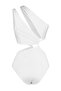 Ekru Tek Omuz Tünelli Cut Out Detaylı Regular Core Mayokini TBESS23MA00206 - 9