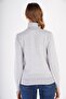 Women's Gray 100% Organic Cotton Turtleneck Sweater Trist-6103 - 3