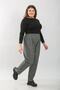 Large Size Winter Elastic Stamp Pants with Pockets - Smoked Lock Pattern