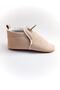 Beige Velvet Anti-Slip Sole, Adjustable Elastic Baby Booties, Nursery Shoes, Home Boots Slippers - 2