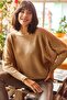 Women's Camel Shaped Bat Oversize Knitwear Sweatshirt