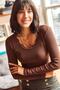 Women's Bitter Brown Pool Neck Lace Lycra Blouse - 3