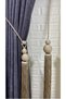Curtain Accessory Set (Set of Three) 2 Pieces of Braçol and 1 Piece of Medium Pendant Lamp