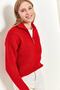 Women's Red Zippered Turtleneck Oversize Knitwear Sweater 20223202 - 5