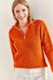 Women's Tile Zipper Turtleneck Oversize Knitwear Sweater 20223202 - 5