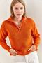 Women's Tile Zipper Turtleneck Oversize Knitwear Sweater 20223202 - 7