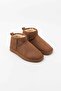 016 Uggcı Mini Beige Suede Ankle Boots with Feather Inside Düztbn - 2