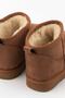 016 Uggcı Mini Beige Suede Ankle Boots with Feather Inside Düztbn - 3