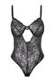 Siyah Dantelli Pencere/Cut Out Detaylı İp Askılı Çıtçıtlı Örme Body THMAW23BD00011 - 2