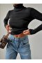 Women's Turtleneck Cotton Jacquard Camisole Ribbed Sweater
