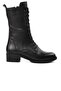 8470 Black Genuine Leather Women's Boots with Fleece Inside - 2