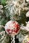 Snow Effect Mixed Color Cici Ball 5 cm 6-Piece Christmas New Year Pine Tree Ornament with String Colorful Shiny - 8