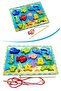 3D Wooden Toy Fishing and Stringing Game Playground