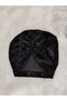 Black Shiny Velvet Baby Girl Bonnet with Bow