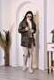 Women's Khaki Crop Bag Puffer that Turns into a Puffer Coat Bag - 4