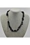 Black and White Obsidian Stone Broken Natural Stone Women's Necklace - 2