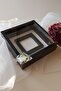 إطار صور بتصميم وردة LED سوداء مقاس 25x25 - مقسم - 2