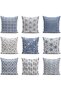 Double Sided Gray Denim Special Design Raschel Knitted Throw Pillow Cover with Dried Branch Pattern on the Floor
