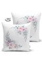 Double Sided Flower Motif Digital Printed Decorative Raschel Knitted Pillow Throw Pillow Cover - 7