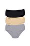 High Waist Bato Thin Rubber Women's Panties 3 Pieces - S4