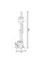Teknotel Toilet Brush and Standing Toilet Paper Holder Chrome Mg094 - 3
