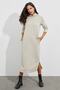 Women's Stone Slit Hooded Maxi Dress EY1111 - 5