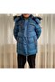 Boy's Waterproof Fur Lined Hooded Puffer Coat with Zipper Pockets - 5