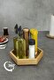 Clove Wooden Rotating Serving Holder, Multi-Purpose Organizer, Organizer and Sauce Bowl