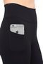 Black Ribbed Pocket High Waist Recovery Sports Leggings