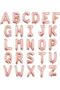 X Letter Rose Gold Foil Balloon 16 Inch 40 Cm - 2