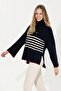 Navy Blue Women's Sweater - 2