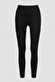 Black High Waist Thermal Tights - 2