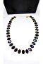 Gold Navy Color Stone Necklace - 2