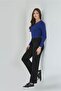 30082 Black Hidden Rubber Pipe Leg Gabardine Trousers - 4