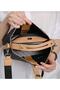 Women's New Season Black-tan Bag and Wallet Set - 4