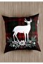 Merry Christmas Throw Pillow Cover, Red Plaid Throw Pillow Cover, Deer Pattern Throw Pillow Cover, Christmas Throw Pillow - 2