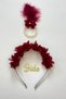 Burgundy Bridesmaid Bracelet 5 Pieces, Bridesmaid Crown (Metal) 5 Pieces, Bachelorette Bride Party, 11 Piece Set - 3