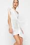 Bridal Ecru Lined Tassel Window/Cut Out Detailed Knitted Short Evening Dress Tprss23El00181