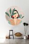 Woman with Absurd Earring Bohemian Wall Sticker