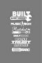 Built Not Bought White Car Rear Windshield Sticker Set 40*20 Cm Vehicle Rear Window Sticker Foil