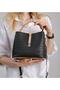 Women's New Season Black-tan Bag and Wallet Set - 3