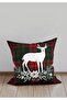 Merry Christmas Throw Pillow Cover, Red Plaid Throw Pillow Cover, Deer Pattern Throw Pillow Cover, Christmas Throw Pillow - 3