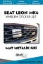 Seat Leon Mk4 Emblem Covering Sticker Set / after 2020 / Matte Metallic Gray