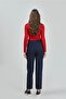 30082 Navy Blue Hidden Rubber Tube Leg Gabardine Trousers - 4