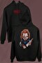 Chucky Charles Lee Ray Toy Doll Knife Front and Back Printed Sweatshirt Unisex Hooded Hoodie