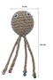 ®2 Pieces Plush Soft Colorful Straw Blue Octopus Pet Toy with Bells - 7