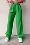 Leaf Green Belt Detailed High Waist Pleated Palazzo Trousers - 2